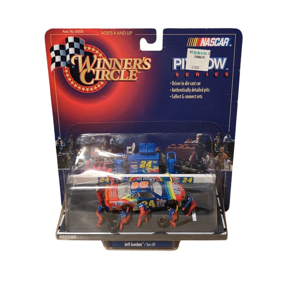 Jeff Gordon 24 DuPont Winners Circle Pit Row Series Tires Off 1:64 Sealed Nascar